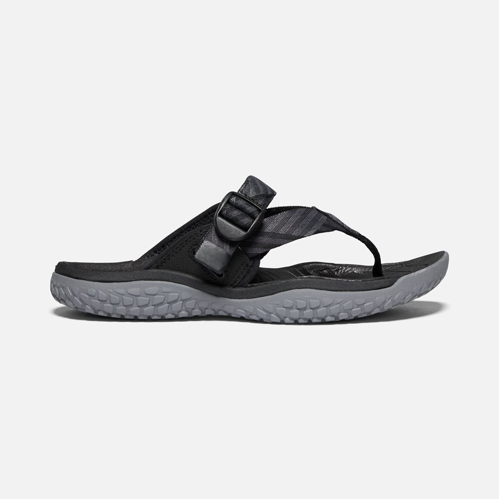 Keen Parmak Arası Terlik Kadın Siyah/Gri - Solr Toe Post Sandal - Türkiye CJTS38401